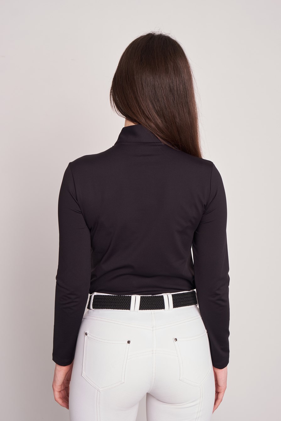 MAGILETTA DONNA M/L QUARTER ZIP   -   WOMEN   BLACK/BLACK