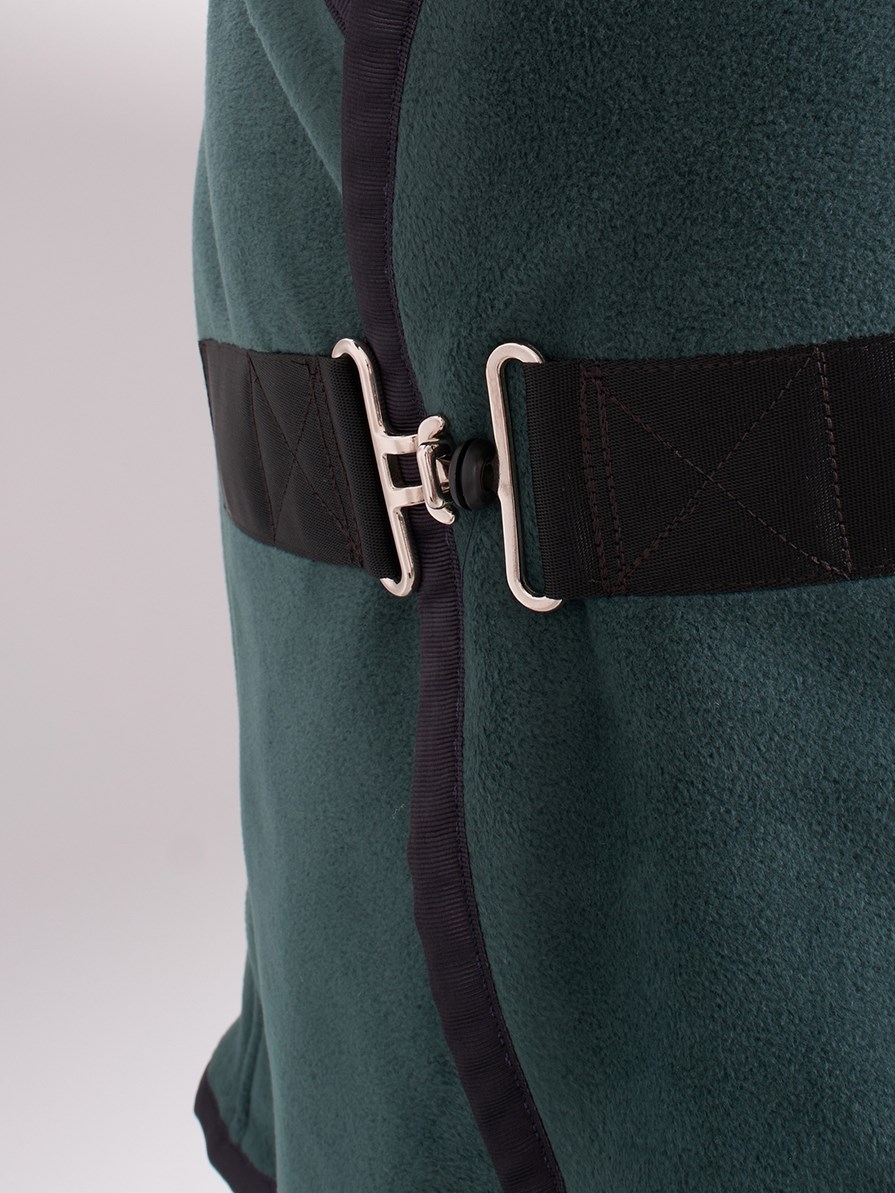 YORK GREEN/NAVY TWO COLOR FLEECE BLANKET