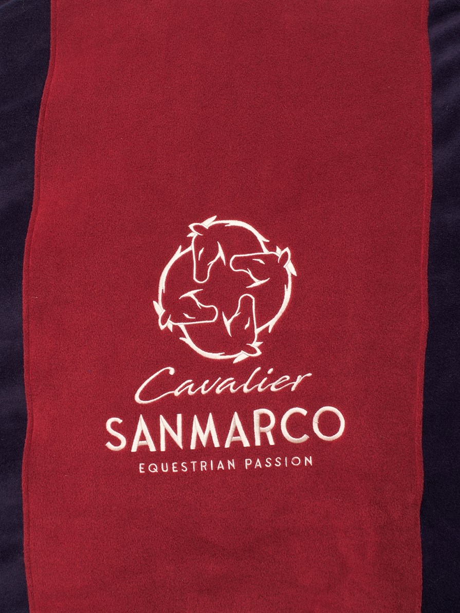 YORK NAVY/BORDEAUX TWO COLOR FLEECE BLANKET