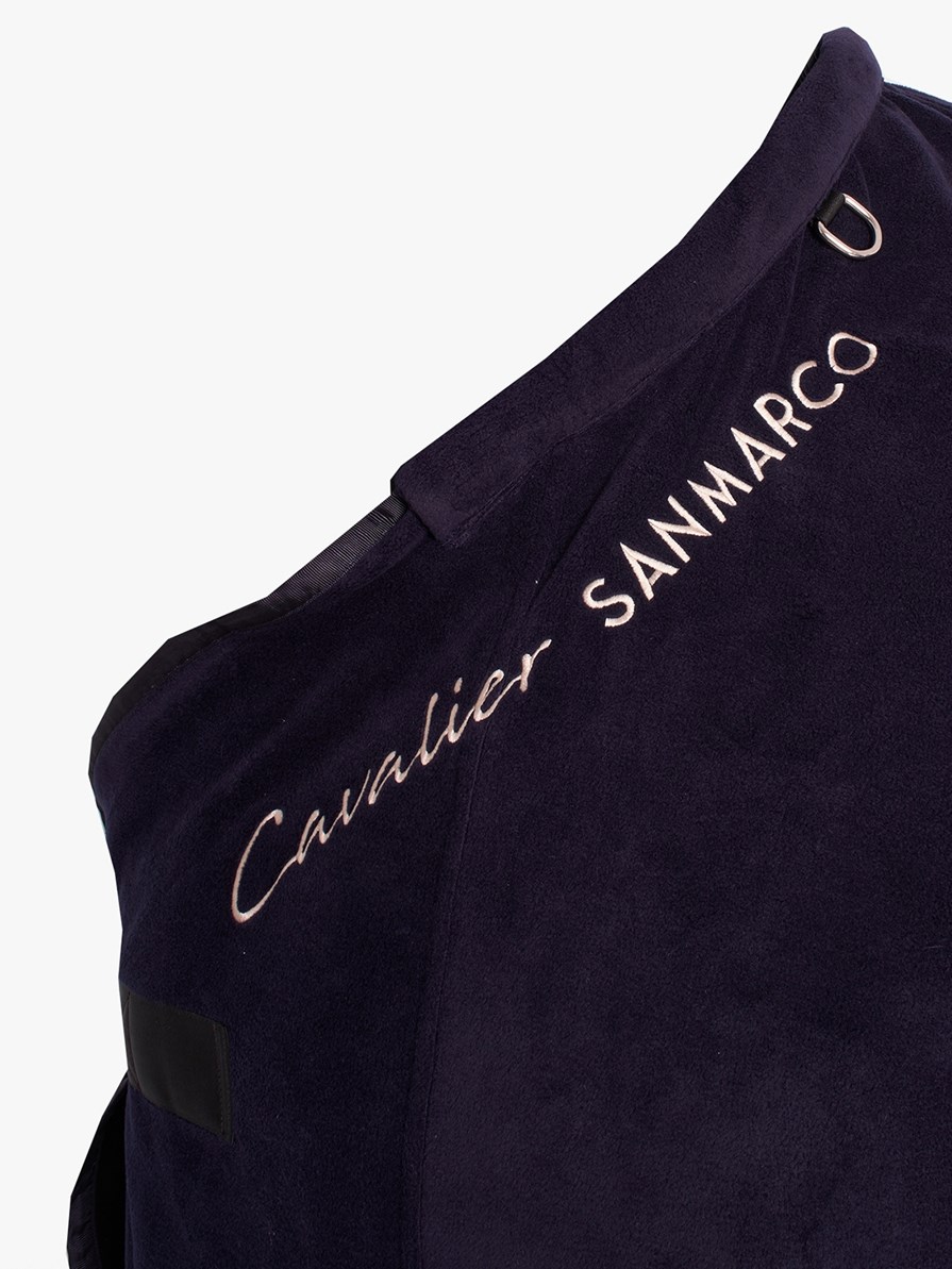 YORK NAVY/BORDEAUX TWO COLOR FLEECE BLANKET