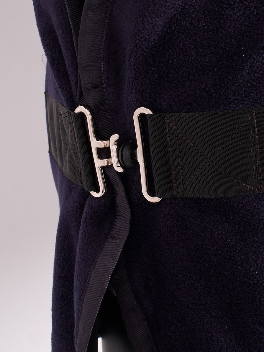 YORK NAVY/BORDEAUX TWO COLOR FLEECE BLANKET